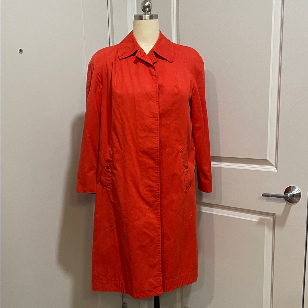 Vintage Burberry Classic A line swing Red Women's Coat